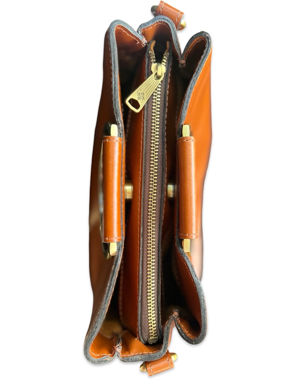 Patricia Nash Empoli Convertible Crossbody Handbag - Tan Heritage Leather - Picture 7 of 14